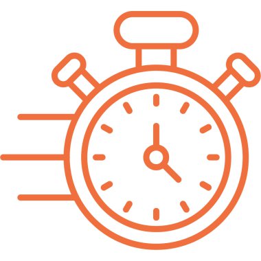 zaman kronometre saat simgesi ana hat biçiminde