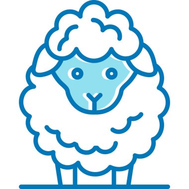 Koyun web simgesi, vektör çizim