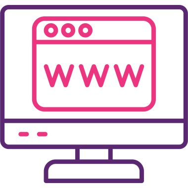 browser web icon. simple illustration