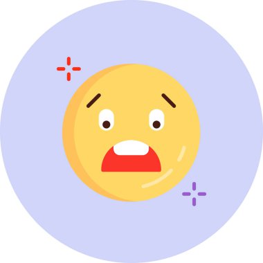 kızgın yüz simgesi düz biçimli