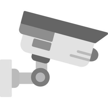 Düz stil güvenlik kamerası simgesi