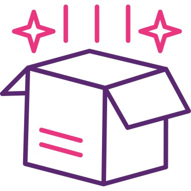 Kutu. Web simgesi basit illüstrasyon