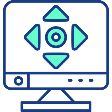 Bilgisayar monitörü. Basit resimleme