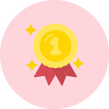 Kazanan kupa vektör düz simgesi