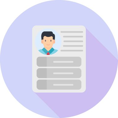 Kimlik kartı. Web simgesi vektör illüstrasyonu