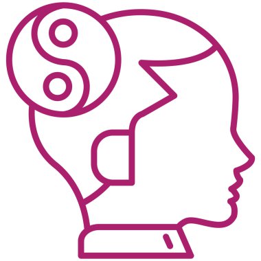 Beyin. Web simgesi basit tasarım