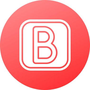 b harfi logo simgesi, basit biçim