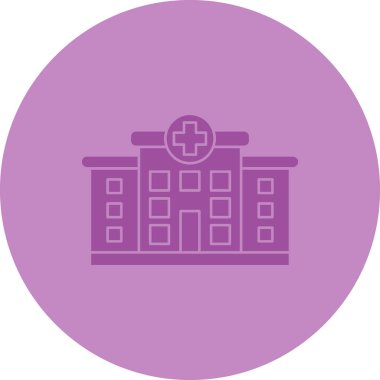 Hastane ikonu. Basit resimleme