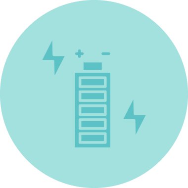 beyaz arkaplanda pil vektör simgesi tasarımı çizimi