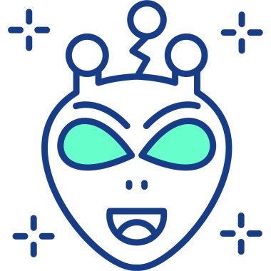 Uzaylı simgesi, vektör illüstrasyonu