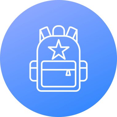 sırt çantası simgesi, vektör illüstrasyonu basit tasarım