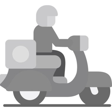 scooter taşıma simgesi, vektör illüstrasyonu
