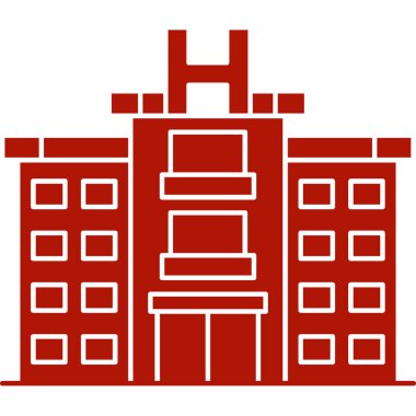 bina binası simgesi düz stil
