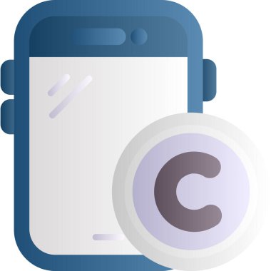 Yazılı bir cep telefonunun vektör simgesi