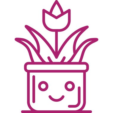 Kaktüs. Web simgesi basit illüstrasyon