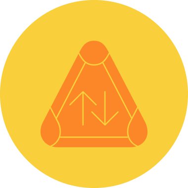 Çadırın bir simgesinin vektör illüstrasyonu