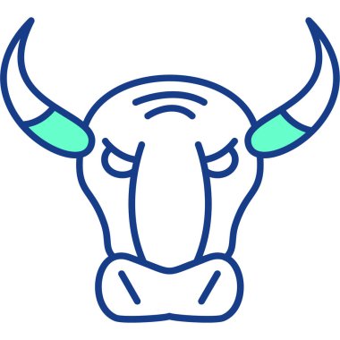 Boğa ikonu vektör illüstrasyonu