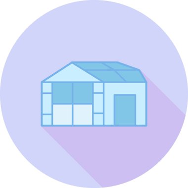 yapı evi simgesini düz biçiminde inşa et