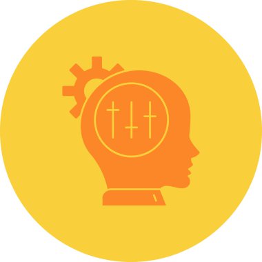 Beyin. Web simgesi basit tasarım