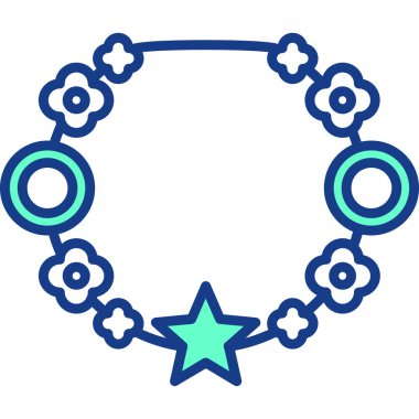 Bir çelengin vektör illüstrasyonu