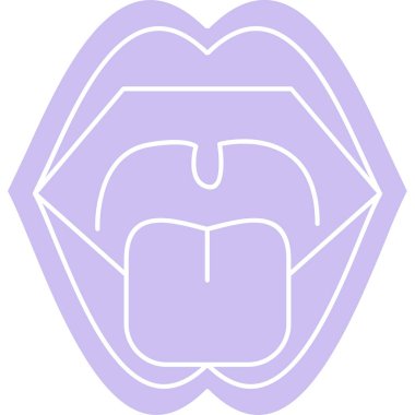 dudak simgesinin vektör illüstrasyonu