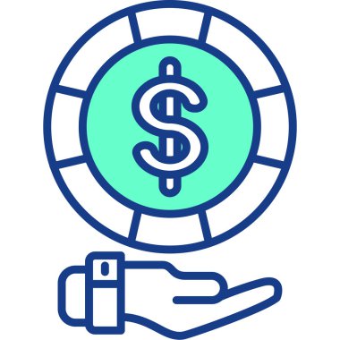 Dolar simgesi vektör illüstrasyonu