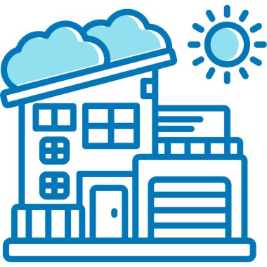 Bulut hava durumu modern simgesi, vektör illüstrasyonu