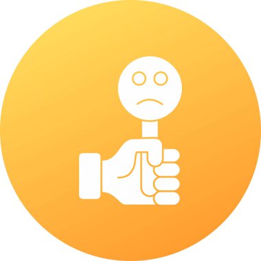 Üzücü. Web simgesi basit illüstrasyon