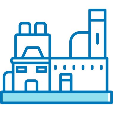 fabrika inşa vektör illüstrasyonu