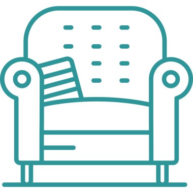 kanepe ikonu vektör illüstrasyonu