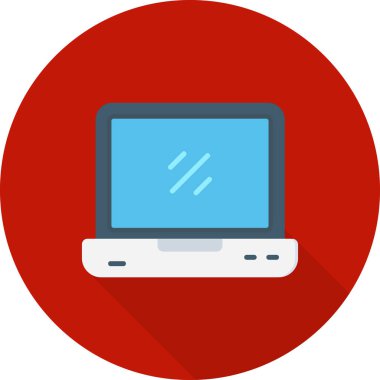 Dizüstü bilgisayar simgesi vektör çizimi