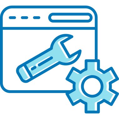 bakım servisi onarım simgesi - taslak biçimi