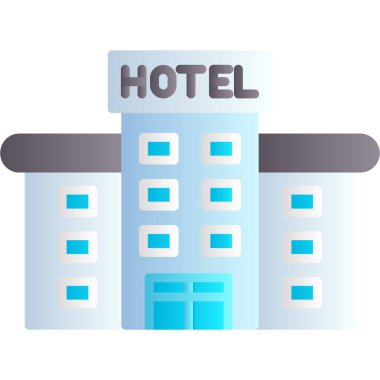 Otel binası vektör çizim