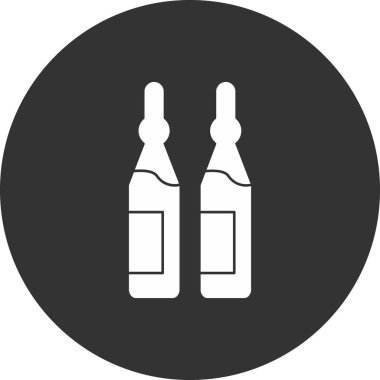 Şişe simgesinin vektör illüstrasyonu