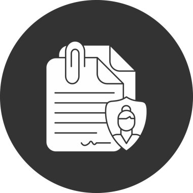 belge ve belge simgesine sahip iş adamı.