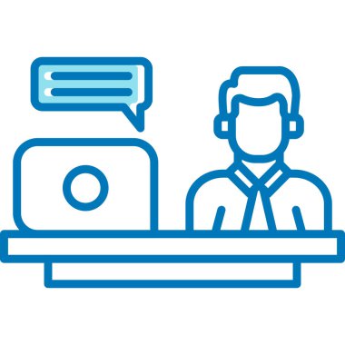 çağrı merkezi simgesi, vektör illüstrasyonu