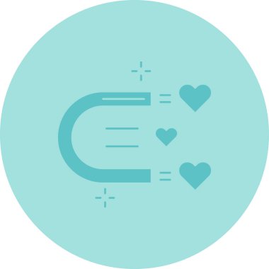 Modern aşk simgesinin vektör çizimi