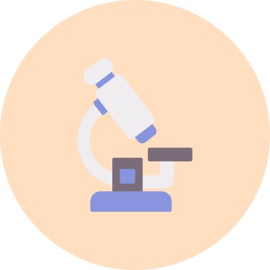 Mikroskop. Web simgesi basit illüstrasyon