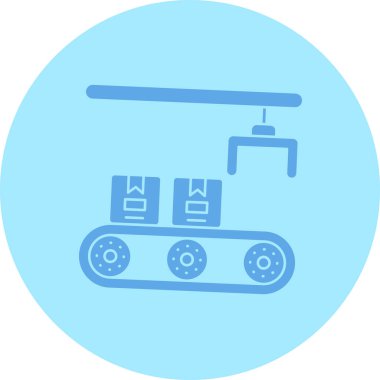 Bir robot simgesinin vektör illüstrasyonu