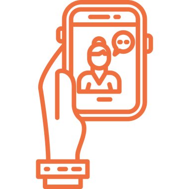 Çağrı merkezi. Web simgesi basit illüstrasyon