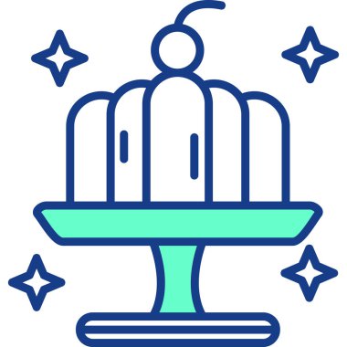 Kek. Web simgesi basit illüstrasyon