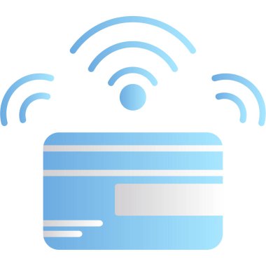 Kablosuz ağ simgesi. Yansımalı mavi düğme. vektör illüstrasyonu