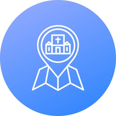 eşsiz konum konum vektör çizgisi simgesi