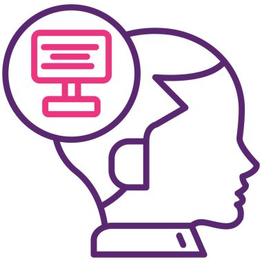 İnsan beyni. Basit illüstrasyon