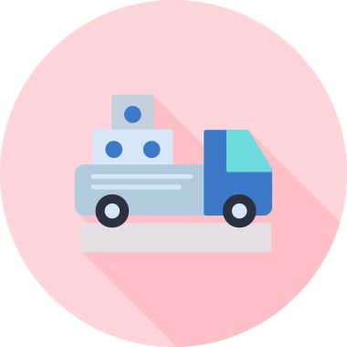 Kamyon. Web simgesi basit illüstrasyon