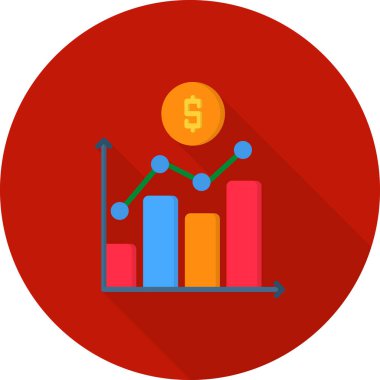 iş grafik düz simgesi