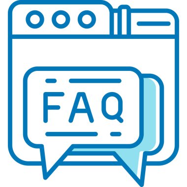 Faq simgesi modada izole edilmiş arkaplan