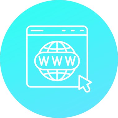Web tasarımı. Ağ simgesi. Web simgesi