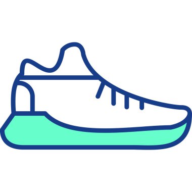 Spor ayakkabı. Web simgesi basit illüstrasyon