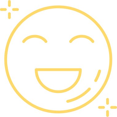 Çizgi biçiminde gülen yüz simgesi